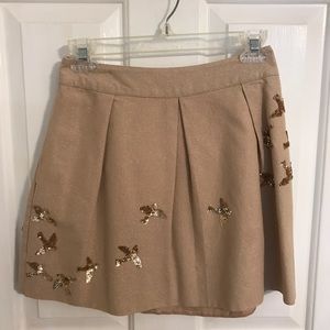 Leifnotes sequin bird skirt